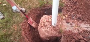 digging of basketball pole 2021