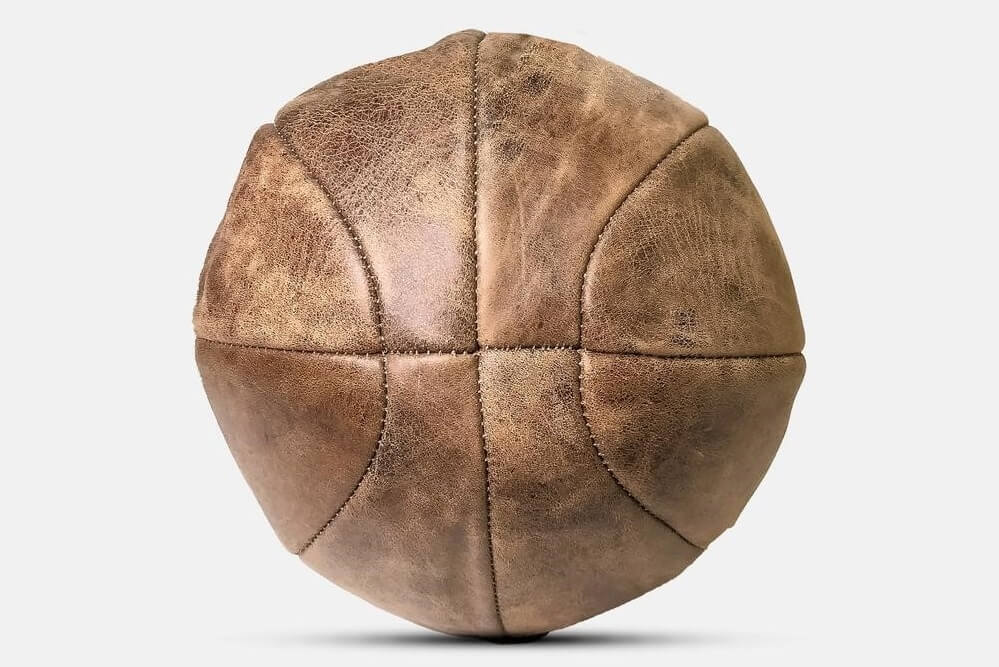 A genuine leather basketball